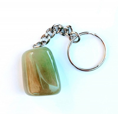 Birth Stone Keyring - Libra - Green Aventurine